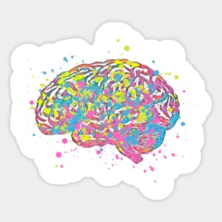 Funky Brain Sticker